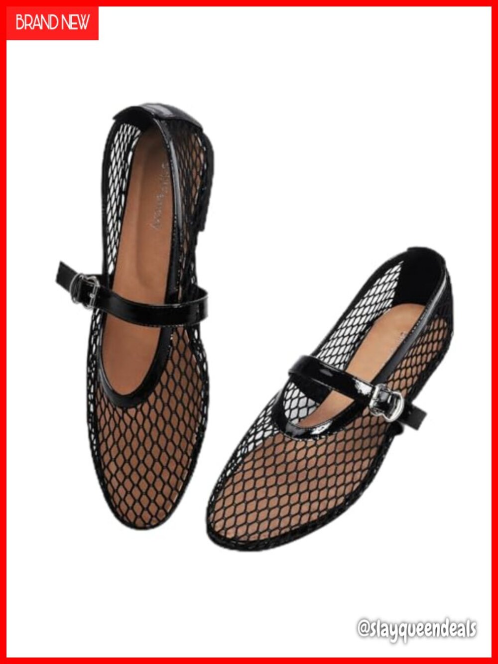 Mesh Ballet Flats Adjustable Strap Mary Jane Comfort Office Shoes